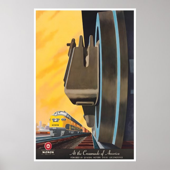 Järnvägsposter Bern Hill Art Train Print Poster (Framsidan)