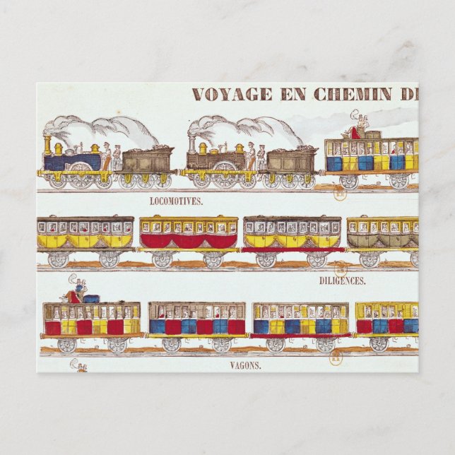 Järnvägsresor 1845 vykort (Framsida)