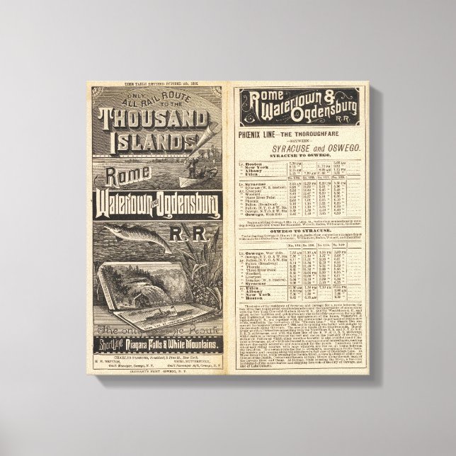 Järnvägsrutt till tusentals öar canvastryck (Framsida)