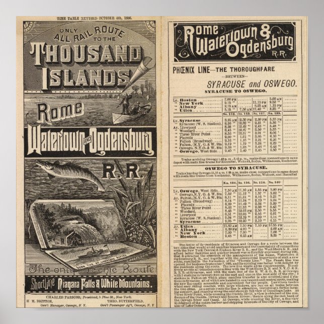 Järnvägsrutt till tusentals öar poster (Framsidan)