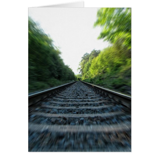 Järnvägsspår Hälsningskort (Framsidan)