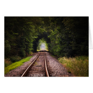 Järnvägsspår Landsbygd Fredlig Foto Not OBS Kort