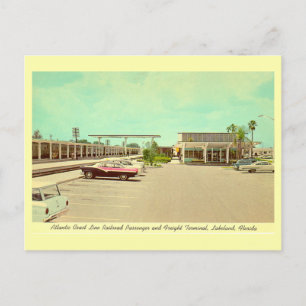 Järnvägsstation i Lakeland, Florida från en tidiga Vykort