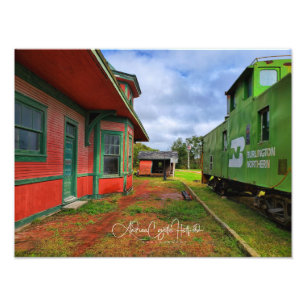 Järnvägsstationen Fototryck