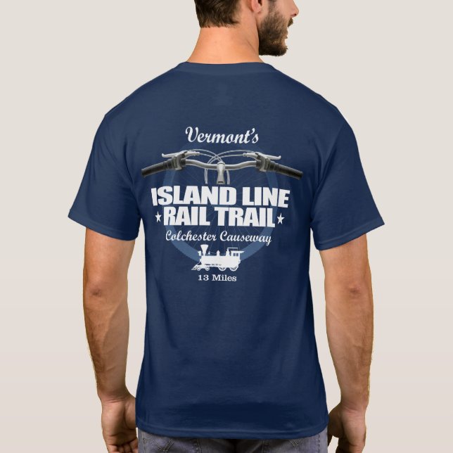 Järnvägstrafik på öar (H2) T Shirt (Baksida)