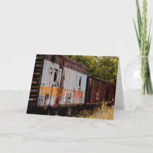 Järnvägsvagn Blank 5x7-kort Tack Kort