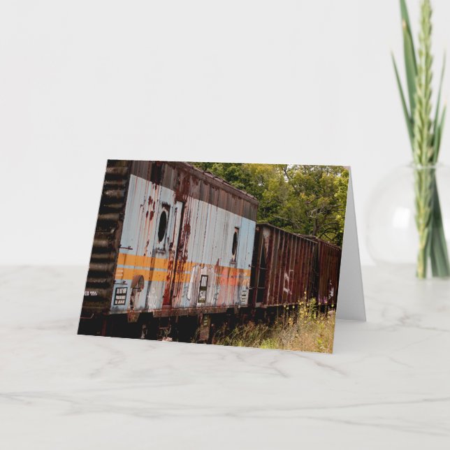 Järnvägsvagn Blank 5x7-kort Tack Kort (Framsida)