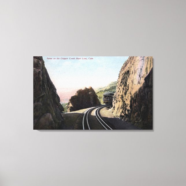 Järnvägsvagnen i Kort Canvastryck (Framsida)