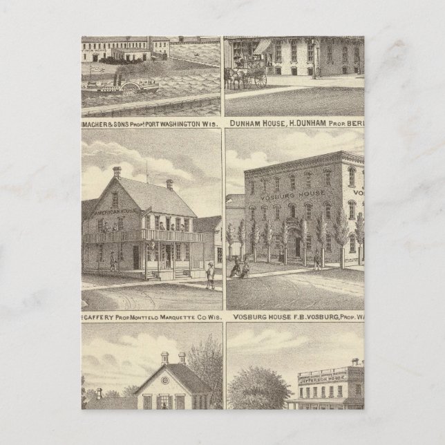 Järnverk, hotell & bostäder i Port Washington Vykort (Framsida)