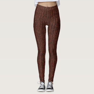Jarrah Bark - Seamless Australian Eucalyptus Texu Leggings