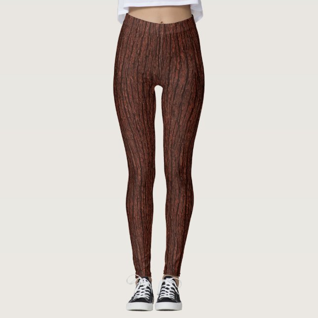 Jarrah Bark - Seamless Australian Eucalyptus Texu Leggings (Framsida)
