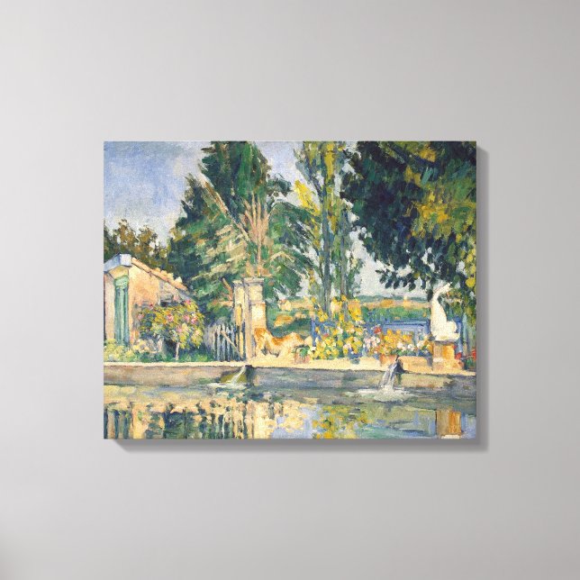 Jas de Bouffan Dammen - Paul Cezanne - c1876 Canvastryck (Framsida)