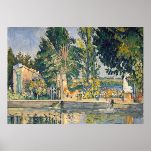 Jas de Bouffan The Pond - Paul Cezanne - c1876 Poster (Framsidan)
