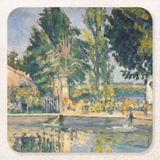 Jas de Bouffan The Pond - Paul Cezanne - c1876 Underlägg Papper Kvadrat