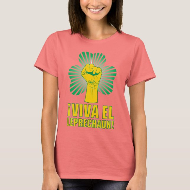 Jaså, Viva El Leprechaun! T-Shirt (Framsida)