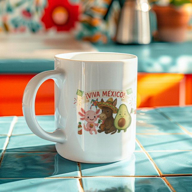 Jaså, Viva México! Cute Fiesta Kaffemugg (Skapare uppladdad)