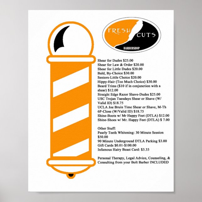 Jasen Sousa Barber Shop Poster (Framsidan)