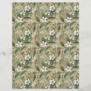 Jasmin Flowers bontanic scrapbook papper beige