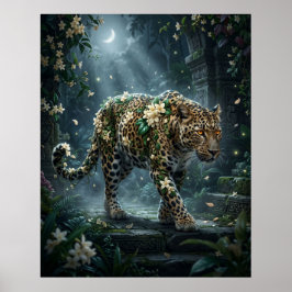 Jasmin Leopard Måne Blomning Poster