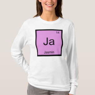 Jasmin Namn kemi Inslag Periodic Bord T Shirt