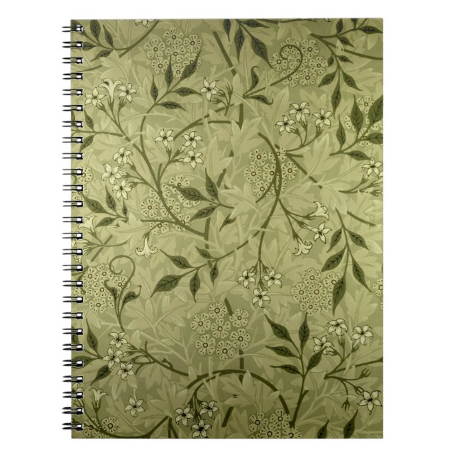 "Jasmin" tapetdesign, 1872 Anteckningsbok Med Spiral (Framsidan)