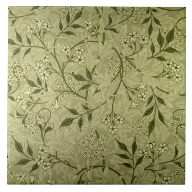 "Jasmin" tapetdesign, 1872 Kakelplatta (Framsidan)