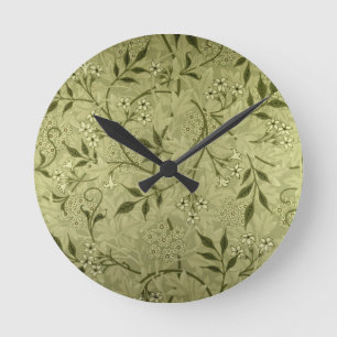 "Jasmin" tapetdesign, 1872 Rund Klocka