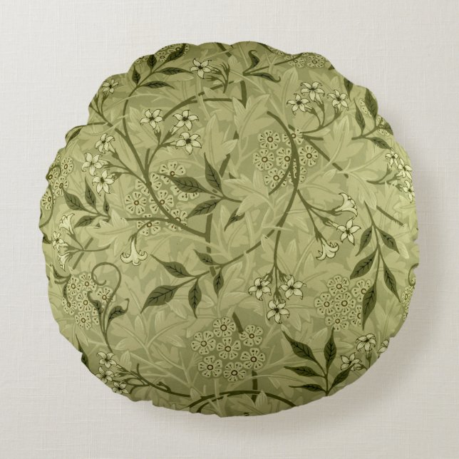 "Jasmin" tapetdesign, 1872 Rund Kudde (Framsidan)