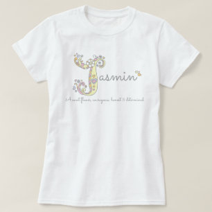 Jasmin tjejer J namn betyder monogramt T Shirt