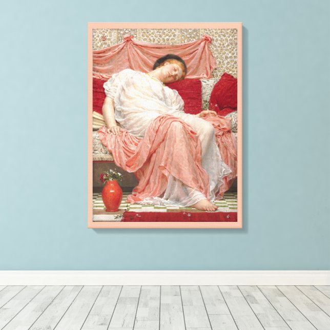Jasmine av Albert Joseph Moore, Victorian Fine Art Canvastryck (Insitu (trägolv))