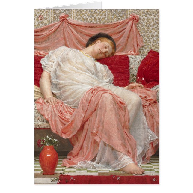Jasmine av Albert Joseph Moore, Victorian Fine Art Hälsningskort (Framsidan)