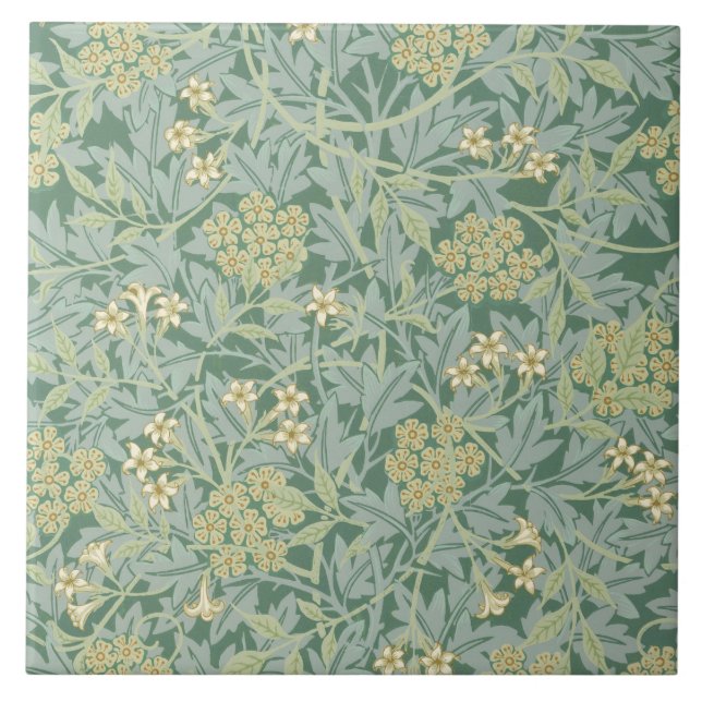 Jasmine (av William Morris) Kakelplatta (Framsidan)