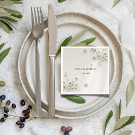 Jasmine Blommigt Boho Bröllop Napkins Pappersservett