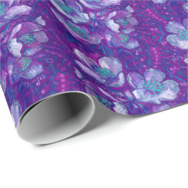 Jasmine Bloom Vintage Flower Blommönster Lila Presentpapper