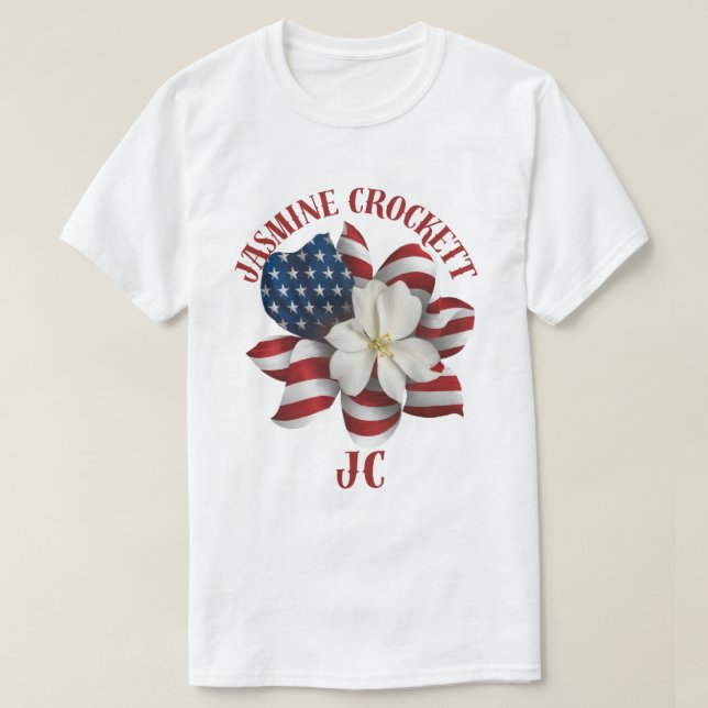 Jasmine Crockett Congresswoman T-Shirt (Design framsida)