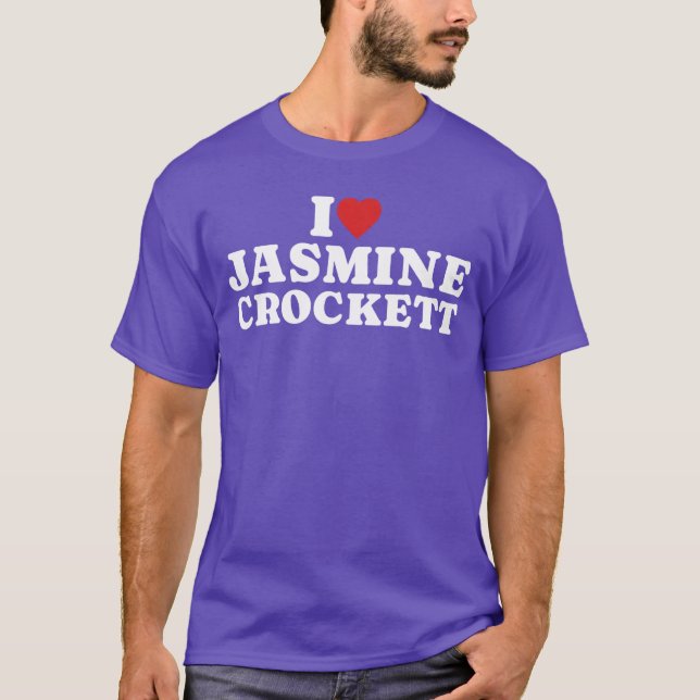 Jasmine Crockett Fan Club I Heart Jasmine Crockett T Shirt (Framsida)