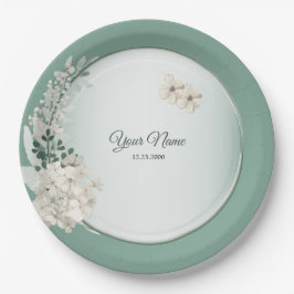 Jasmine Floral Green Geometric Wedding Party