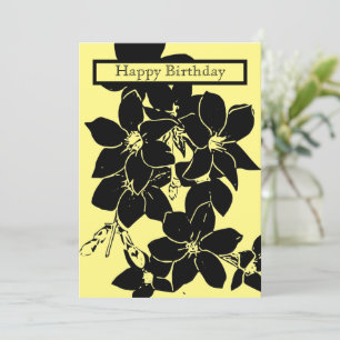 Jasmine Flower Birthday Flata Greeting Card Kort