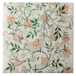 Jasmine Flower-målarteckning Kakelplatta