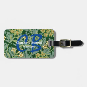 Jasmine Flower Professionell Feminine Monogram Bagagebricka
