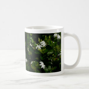 Jasmine Flowers Tropical Blommigt Botanical Kaffemugg