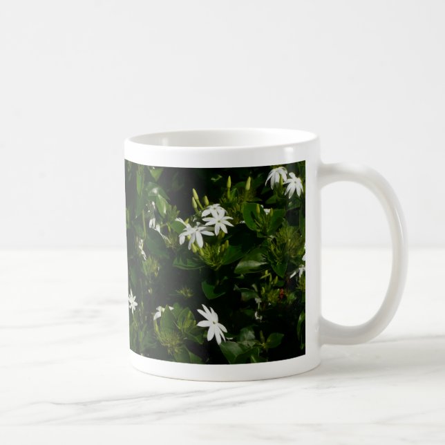 Jasmine Flowers Tropical Blommigt Botanical Kaffemugg (Höger)