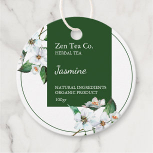 Jasmine Herbal Tea Business Märkre Gåvor Etiketter