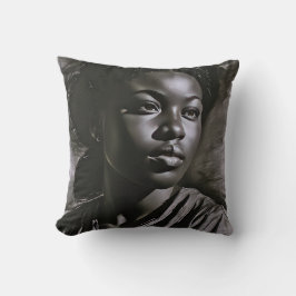 "Jasmine" Kvinnor i träkol Kudde