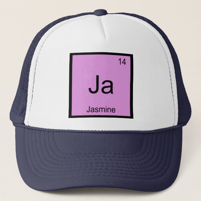 Jasmine Namn kemi Inslag Periodic Bord Keps (Framsida)