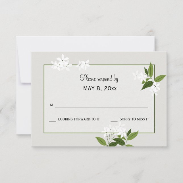 Jasmine RSVP-kort OSA Kort (Framsida)