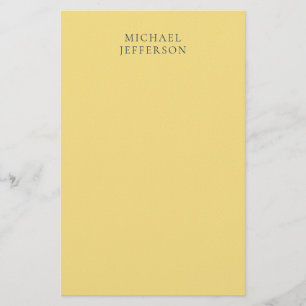 Jasmine & Skiffergrå Minimalistisk Enkel Modern Na Brevpapper