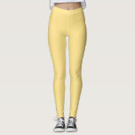 Jasmine Solid Plain Färg Leggings<br><div class="desc">Abstrakt enkel Jasmine Färg #FFE48C</div>