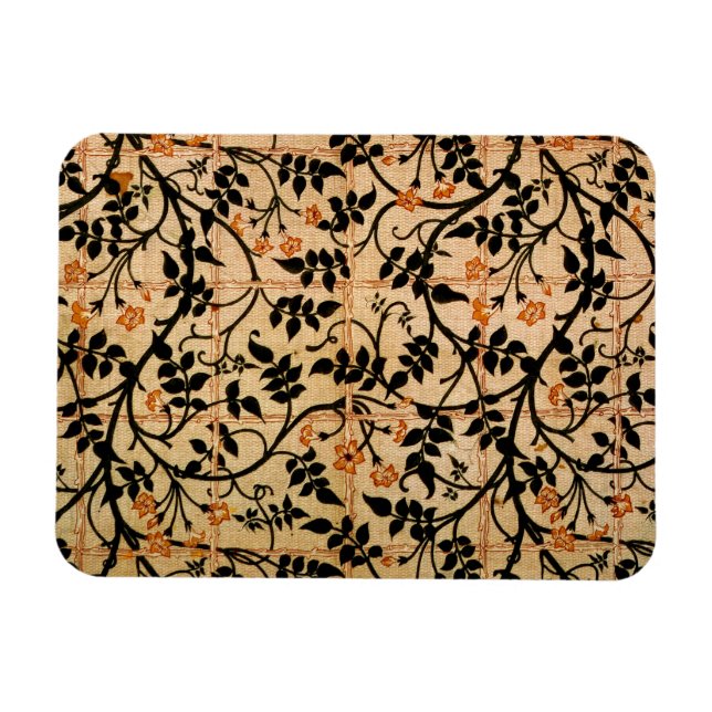 Jasmine-tåggardinsdesign, 1868-70 (tryckt kostym) magnet (Horisontell)