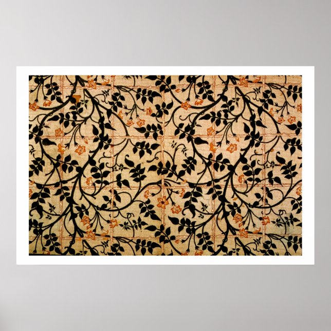 Jasmine-tåggardinsdesign, 1868-70 (tryckt kostym) poster (Framsidan)